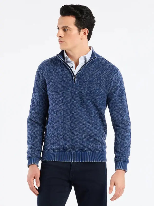 Aubin Navy Sweater Robert Graham