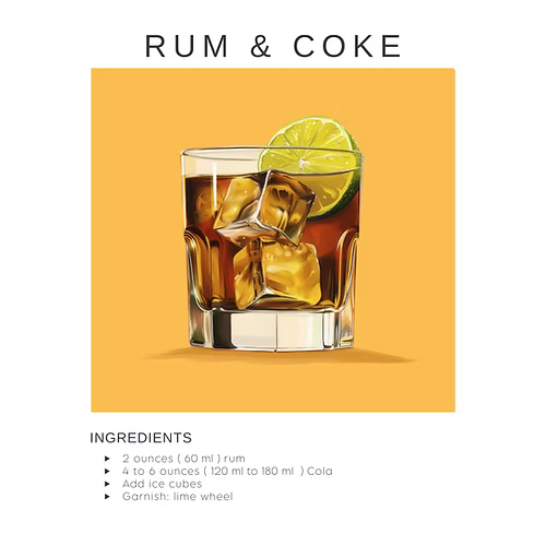 Rum & Coke Pocket Square DORO