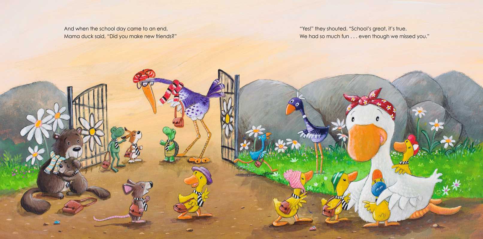 Five Little Ducklings Go To School by Carol Roth: Paperback; 32 pages / English