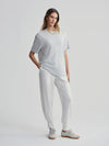 Leighton Boyfriend Tee -  Light Grey Marl