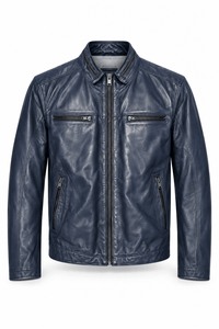 Nash Leather Jacket - Midnight