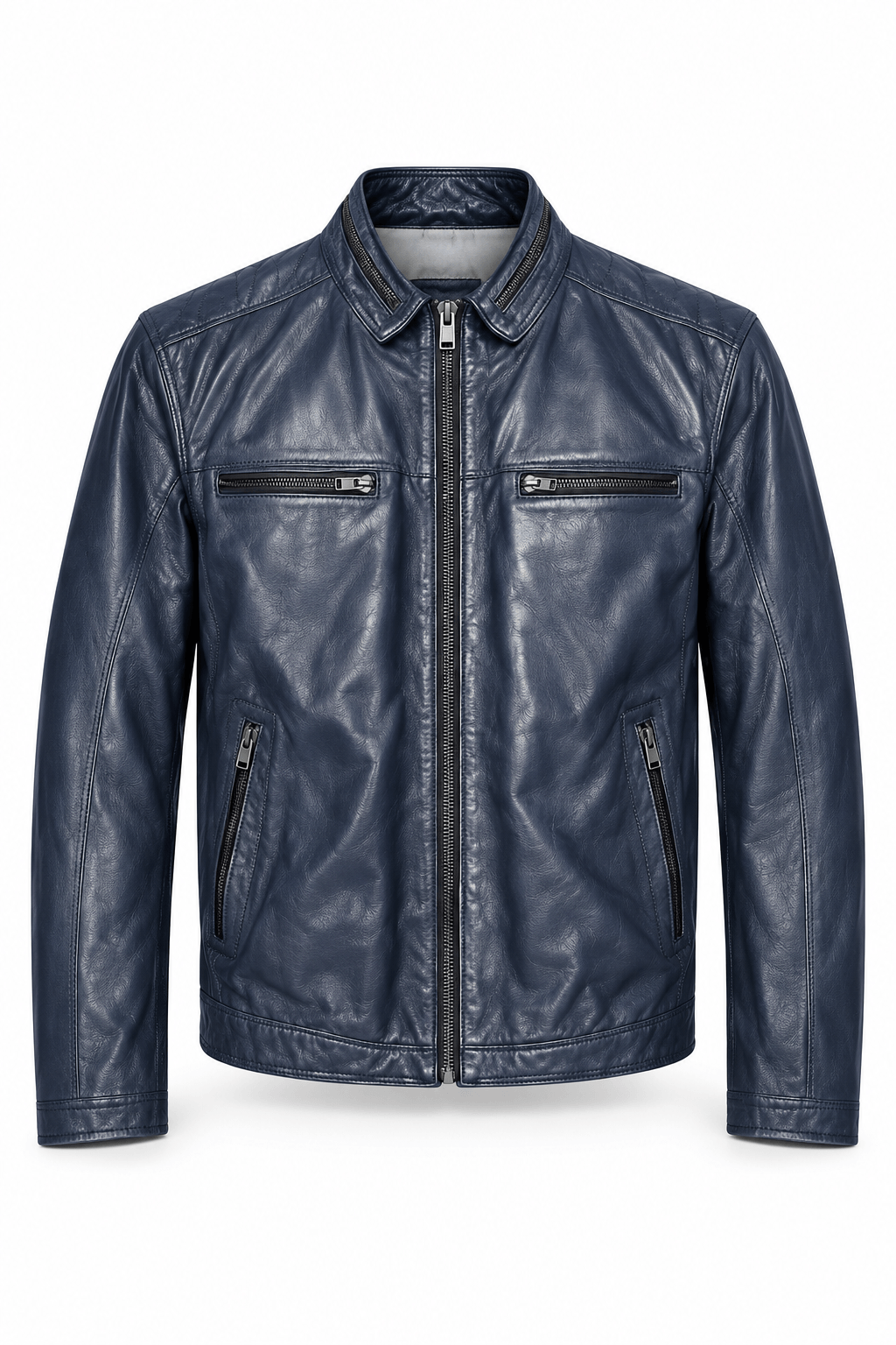 Nash Leather Jacket - Midnight