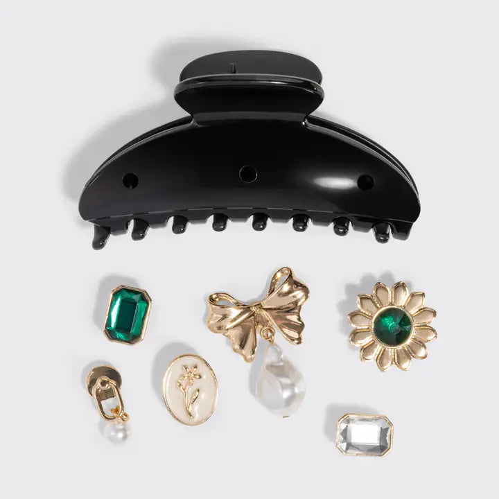 Kitschpop™️Curved Claw Clip 7pc Set Vintage