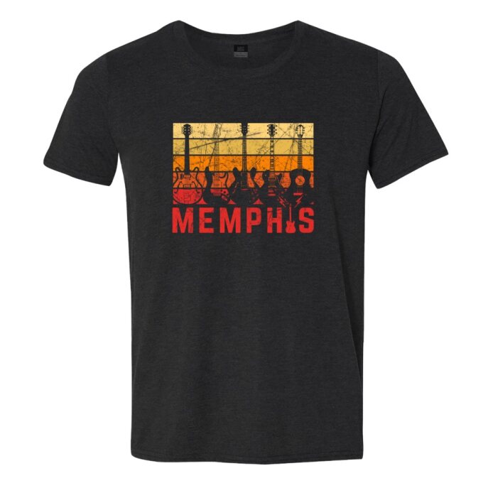 Memphis Guitar Sunset Tee