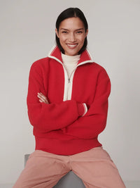 Anika Half-Zip Fleece - Pink Begonia
