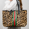 Leopard Hyde Stripe Tote