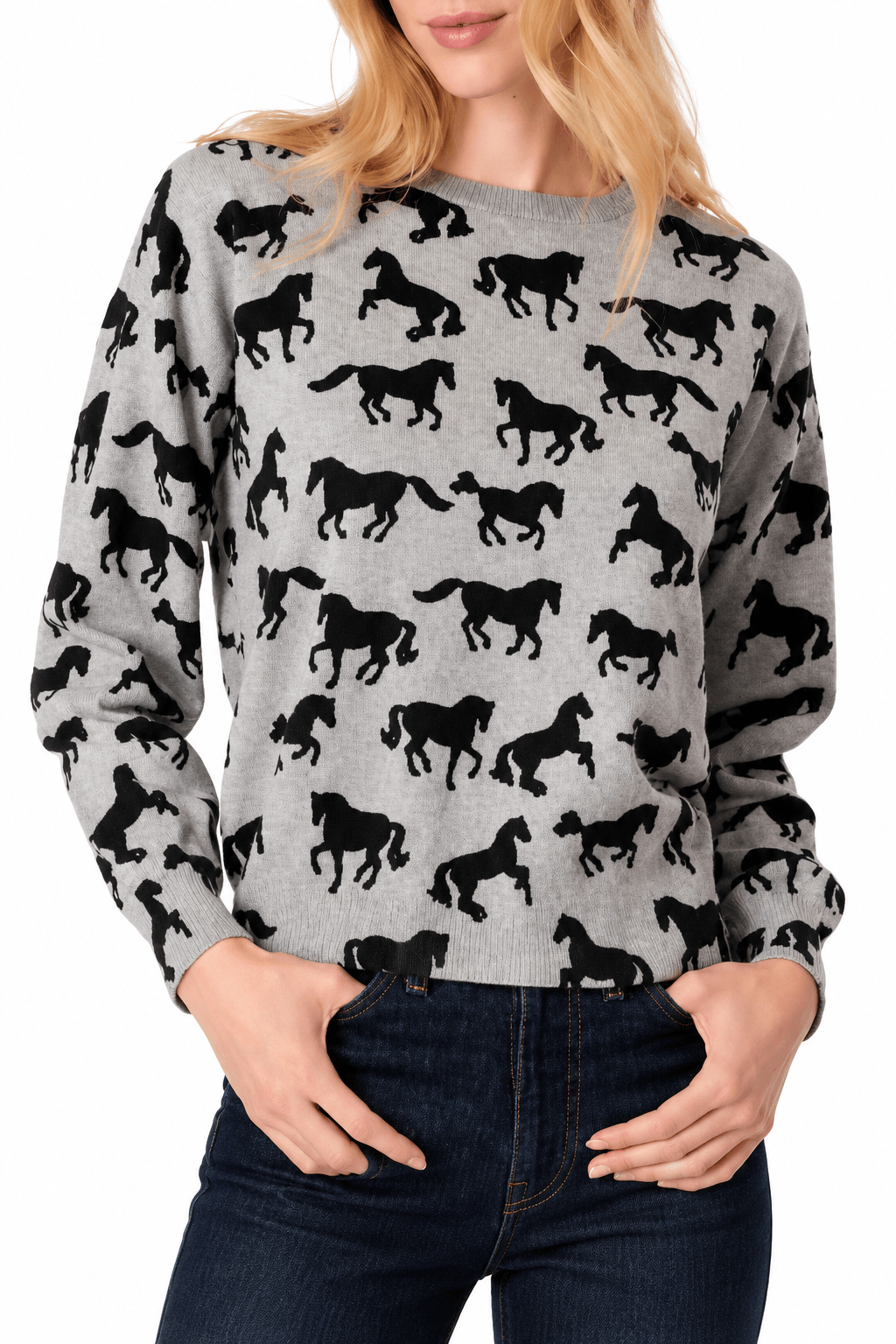 Horse Crew Neck Sweater