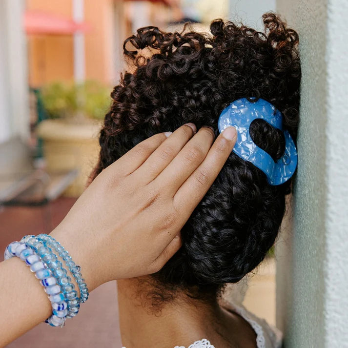 Blue Lagoon Round Hair Clip