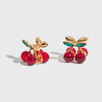 Mini Rhinestone Claw Clips 2pc Set - Cherry Kitsch