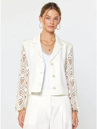 Crochet Lace Detail Jacket