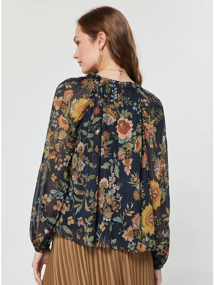 Botanical Floral Printed Blouse
