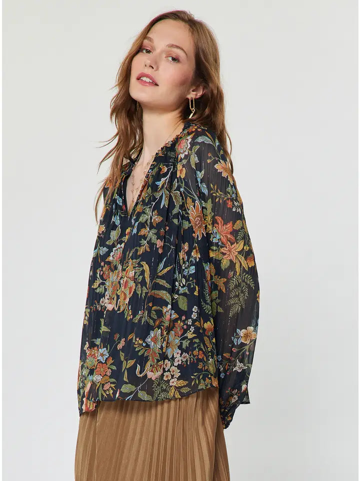 Botanical Floral Printed Blouse