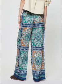 Boho Damask Long Wide Pants