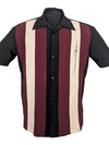 The Sheen Retro Shirt - Black/Stone/Burg Clothier to The King