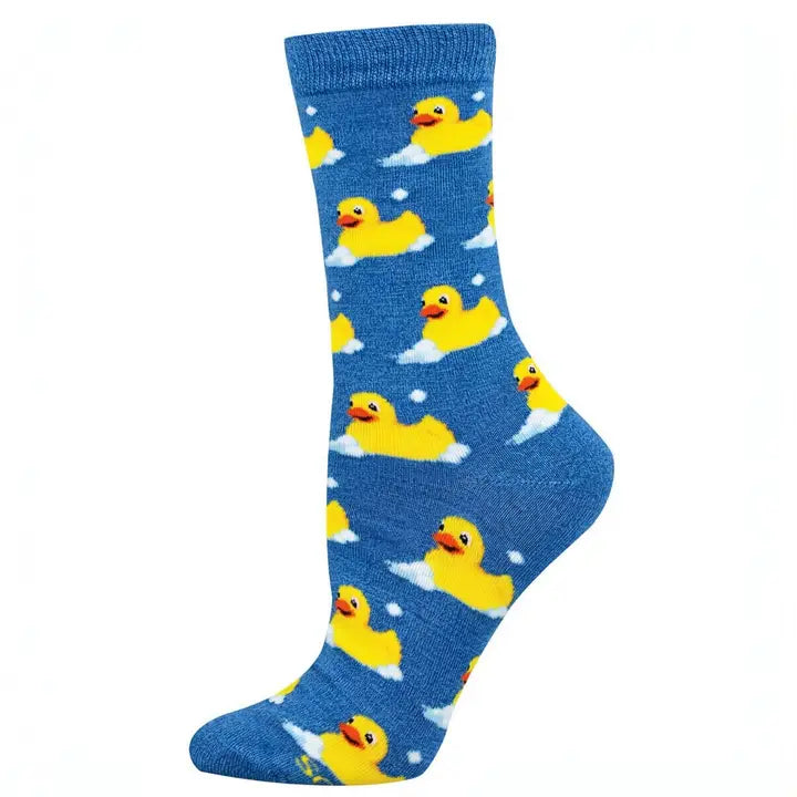 Bubble Up, Rubber Duck Socks - Blue