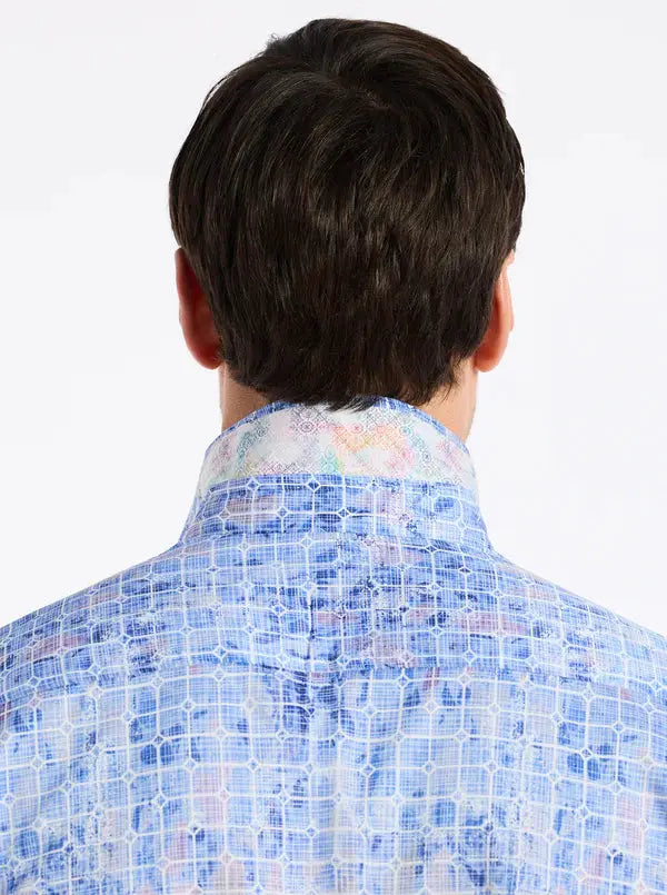 Amsterdam Sport Shirt – Contrast pattern under collar detail