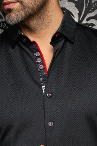 Sandstone Black Jacquard Sport Shirt