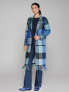 Blue Blanket Check Coat