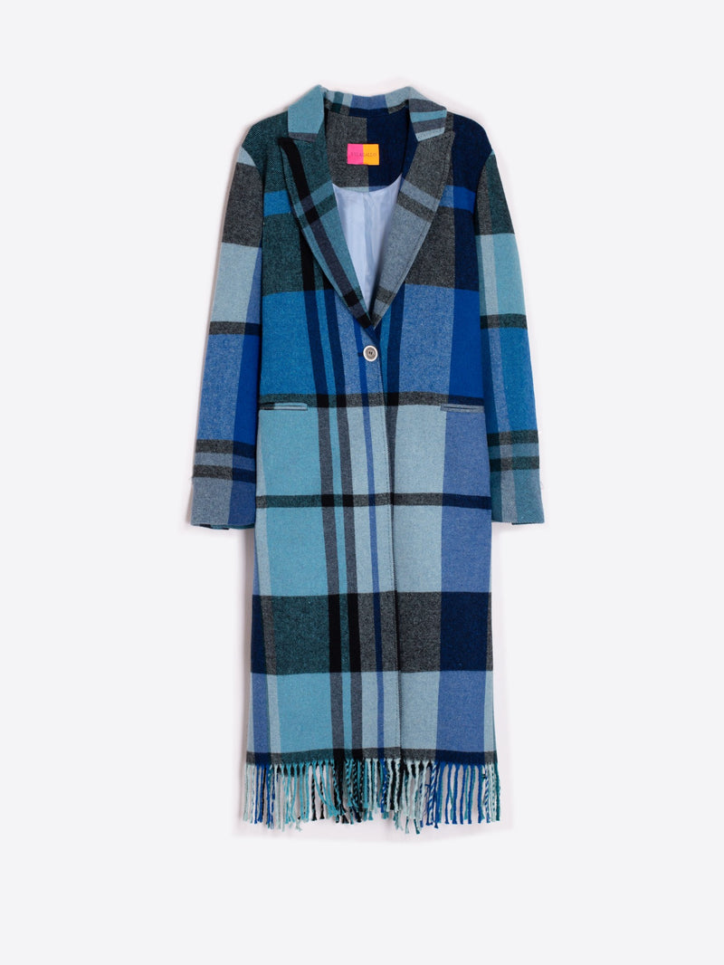 Blue Blanket Check Coat