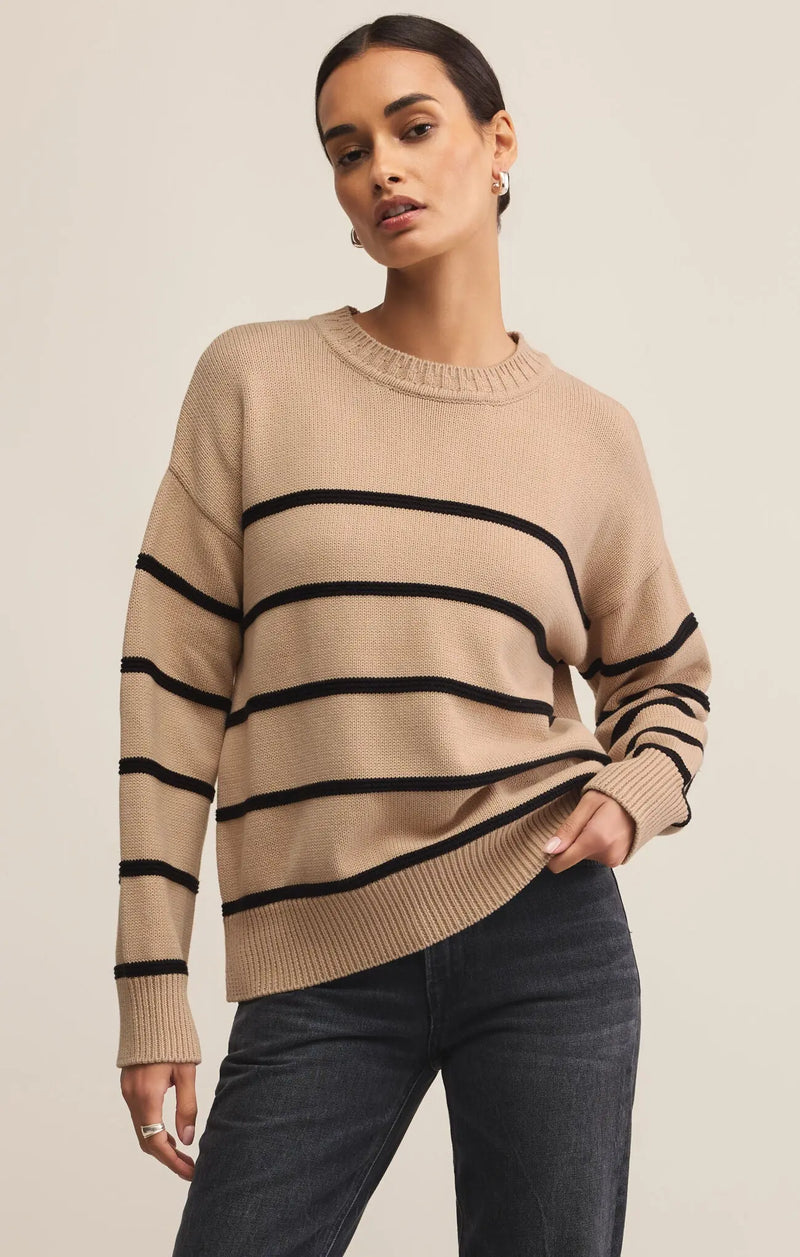 BOYFRIEND STRIPED SWEATER Z Supply