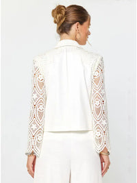 Crochet Lace Detail Jacket
