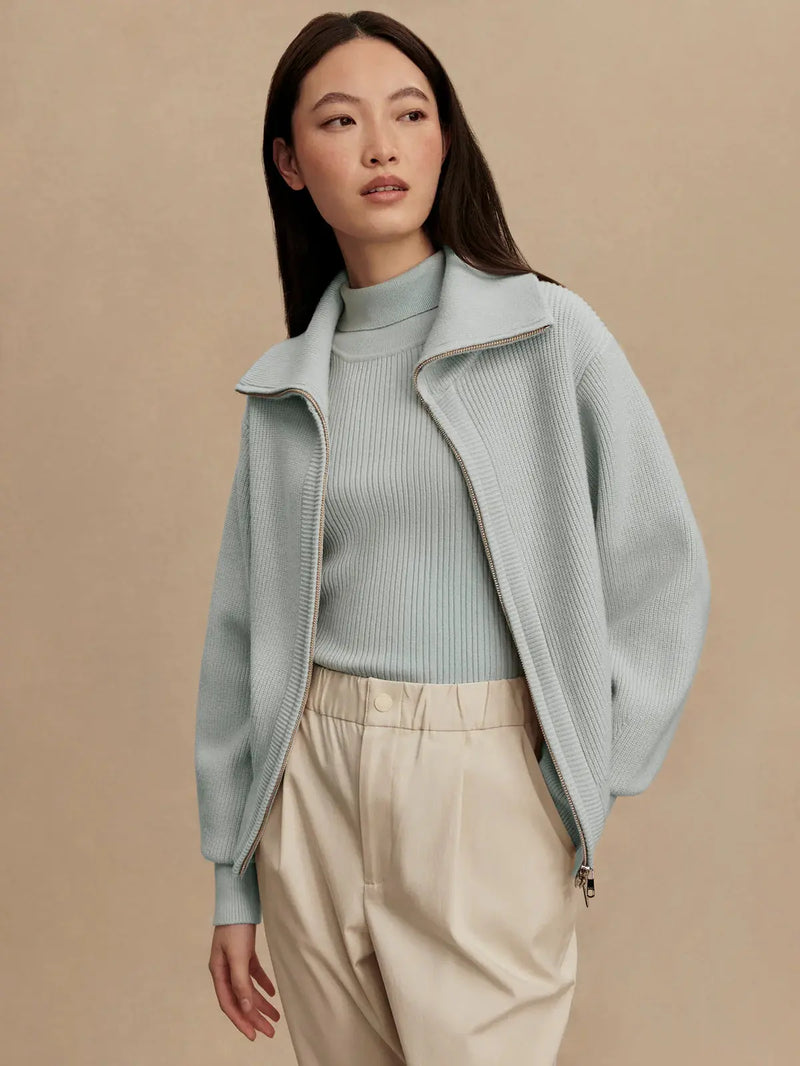 Enrico Knit Jacket - Winter Sky VARLEY