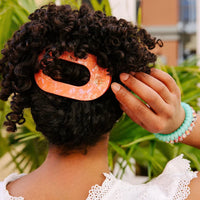 Dreamsicle Round Hair Clip (3 sizes)