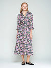 TIGER AND FLORAL SHIRT DRESS Vilagallo