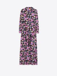 TIGER AND FLORAL SHIRT DRESS Vilagallo