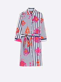 Dover Ikat Dress Pink Orange Stripe