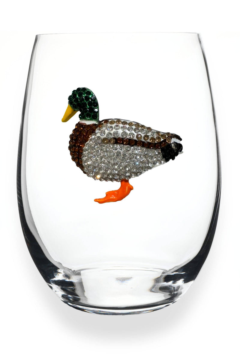 Mallard Duck Stemless Wine Glass The Queens' Jewels®