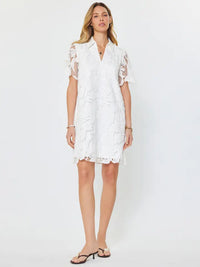 Floral Lace Overlay Mini Dress