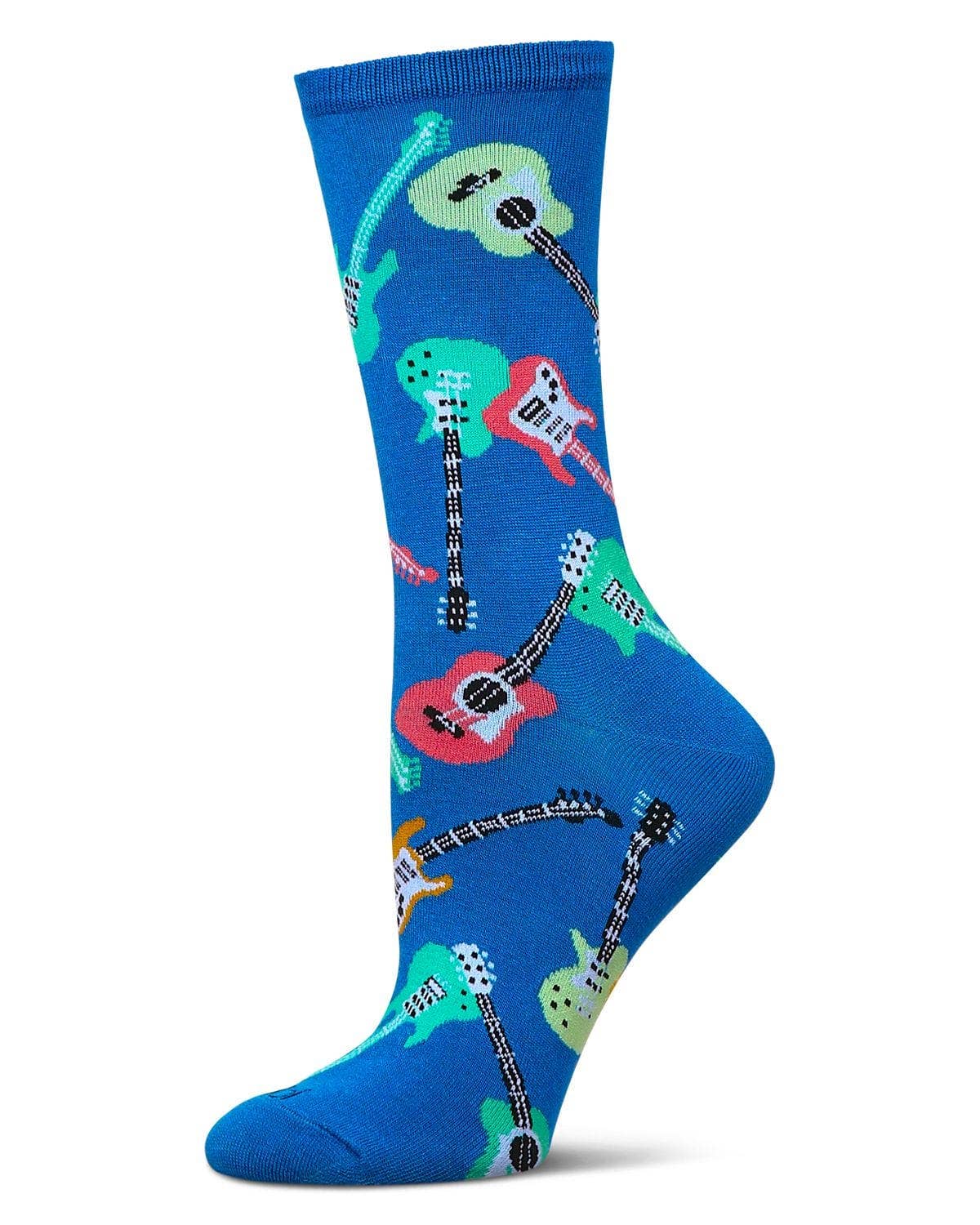 Women's Guitars Rayon From Bamboo Crew Socks: Celestial / 9-11