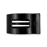 Flat Rectangle Hair Clip | Medium | Jet Black