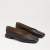 Kasey Square Toe Ballet Flat - Cafe Noir Brown Leather Sam Edelman