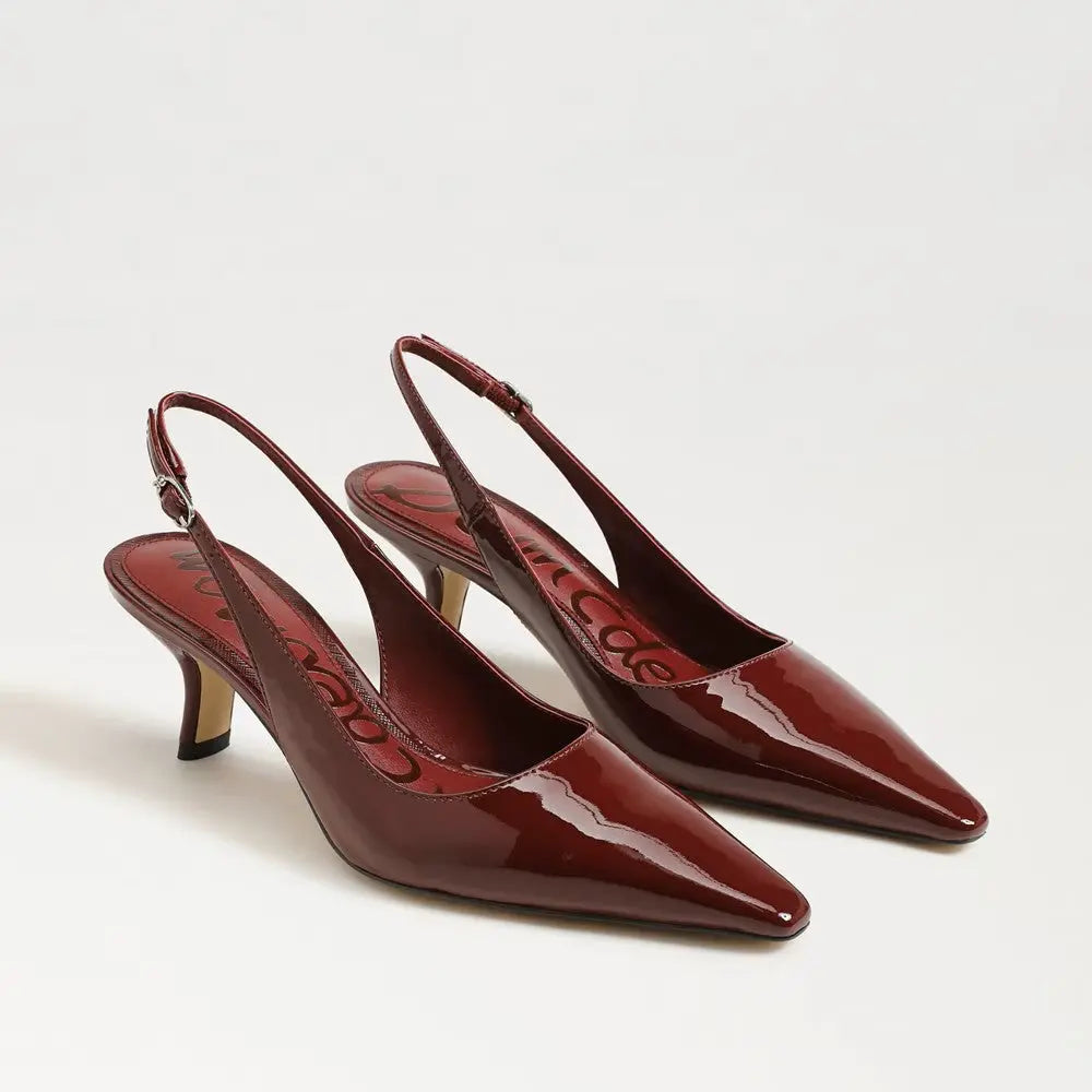 Bianka Slingback Pump in Merlot Patent | Sleek Fall Heel – Lansky