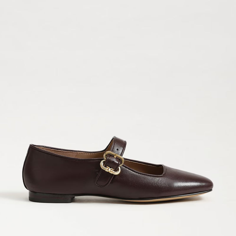 Michaela Mary Jane Flat - Spiced Pecan Leather Sam Edelman