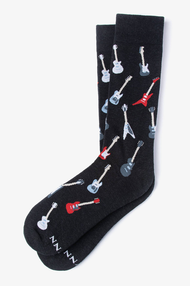 Born to Shred -Electric Guitar Carded Cotton Sock: Black Alynn