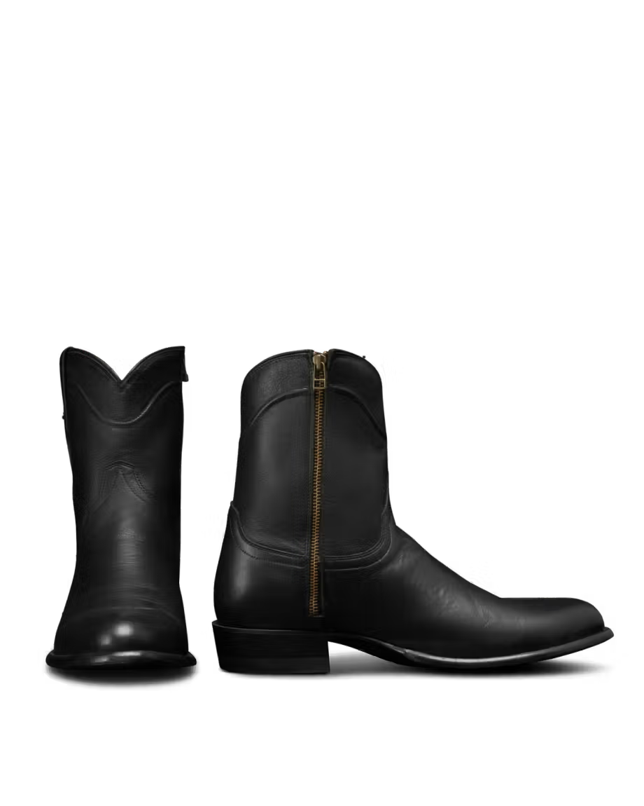 The Dean Zip Boot - Midnight/Cowhide