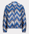 Zigzag Jacquard Bomber Jacket