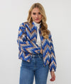 Zigzag Jacquard Bomber Jacket