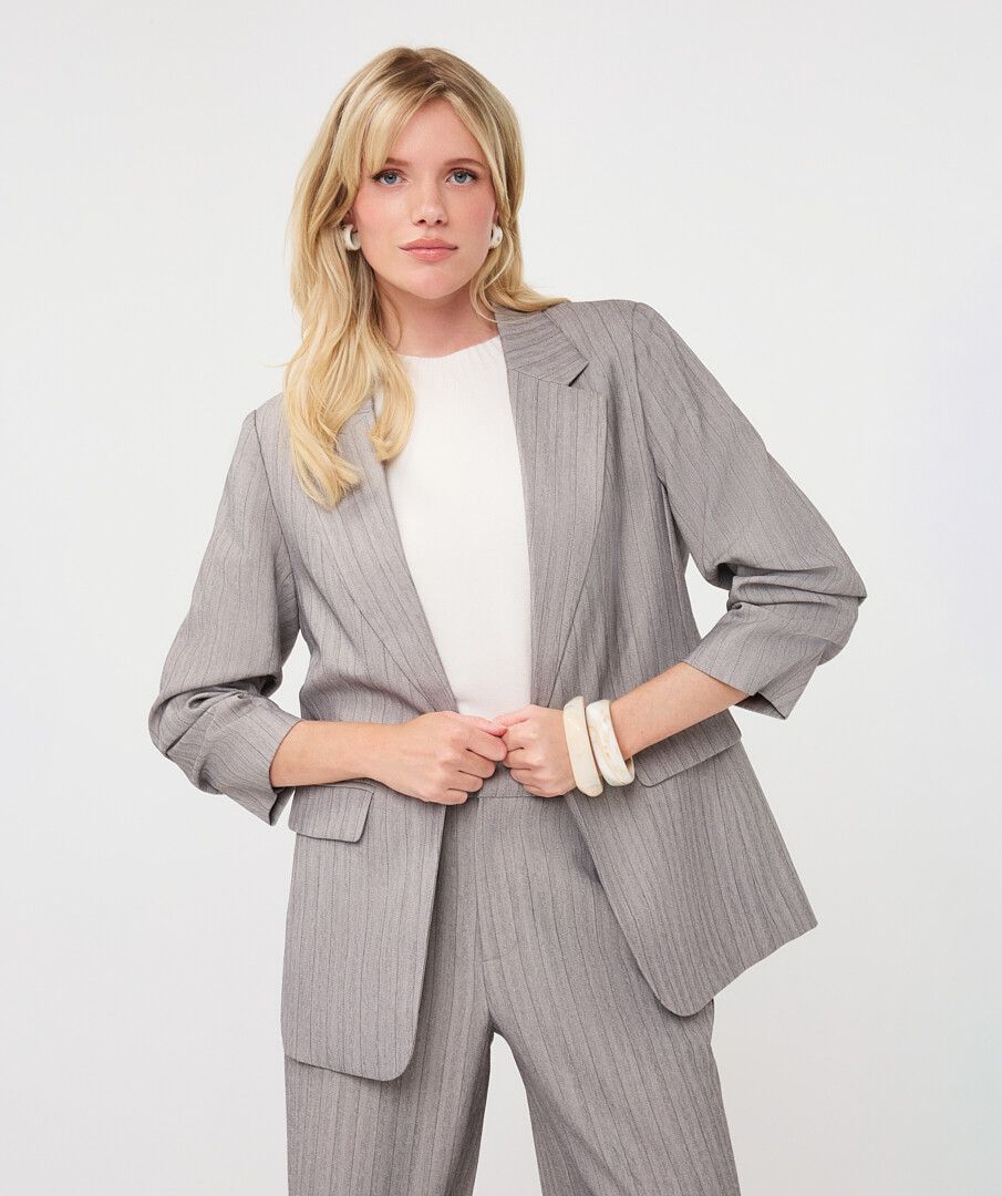 Blazer 3/4 slve herringbone