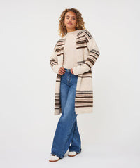 Horizontal Striped Cardigan