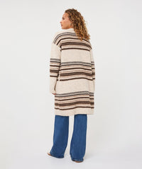 Horizontal Striped Cardigan