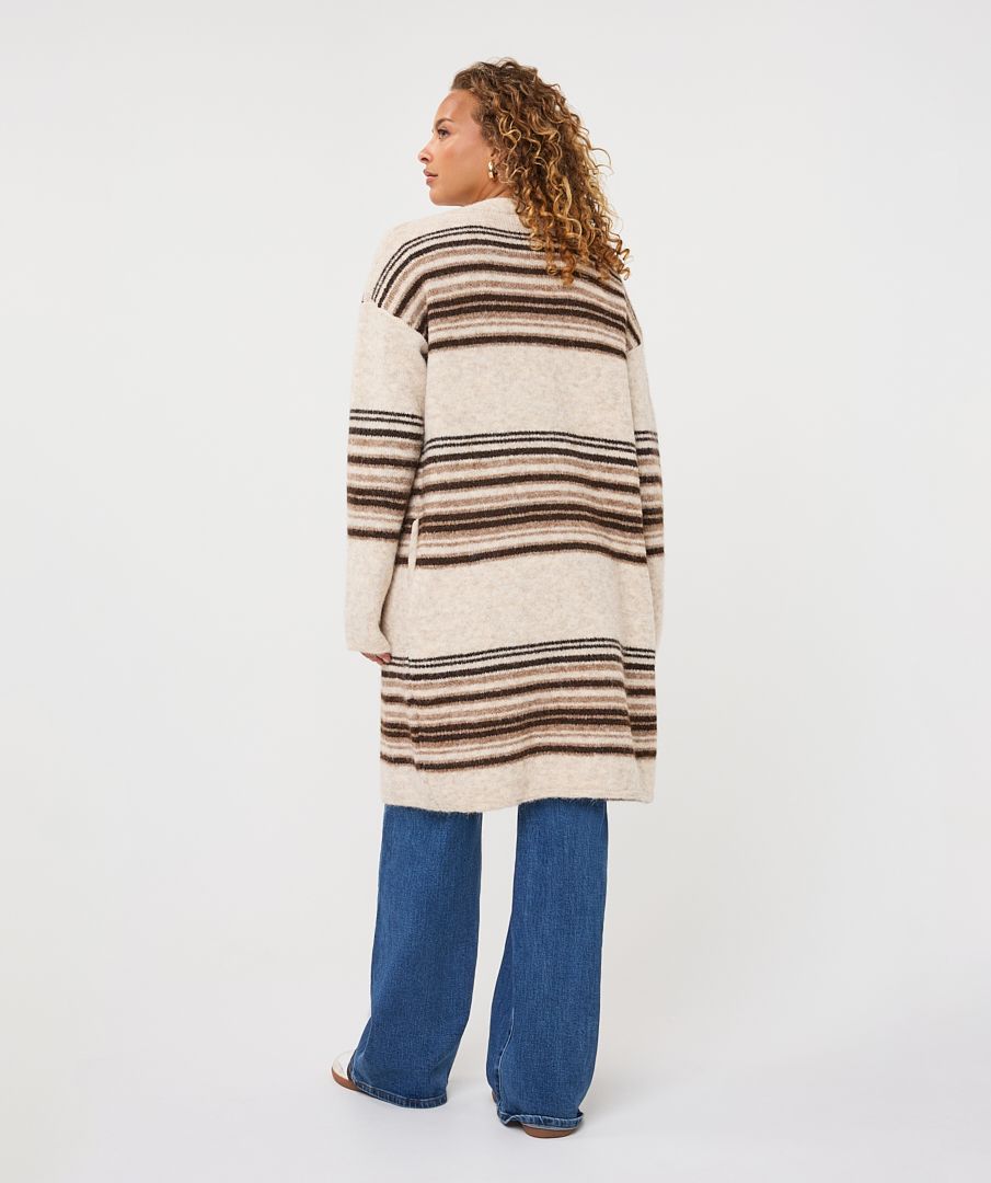 Horizontal Striped Cardigan