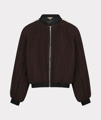 Plisse Bomber Jacket