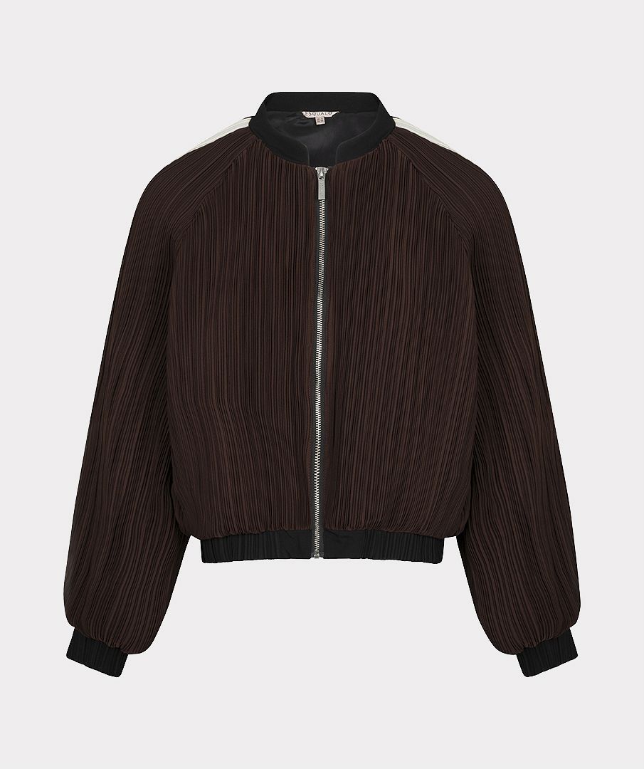 Plisse Bomber Jacket