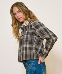 Plaid Short Check Blouse