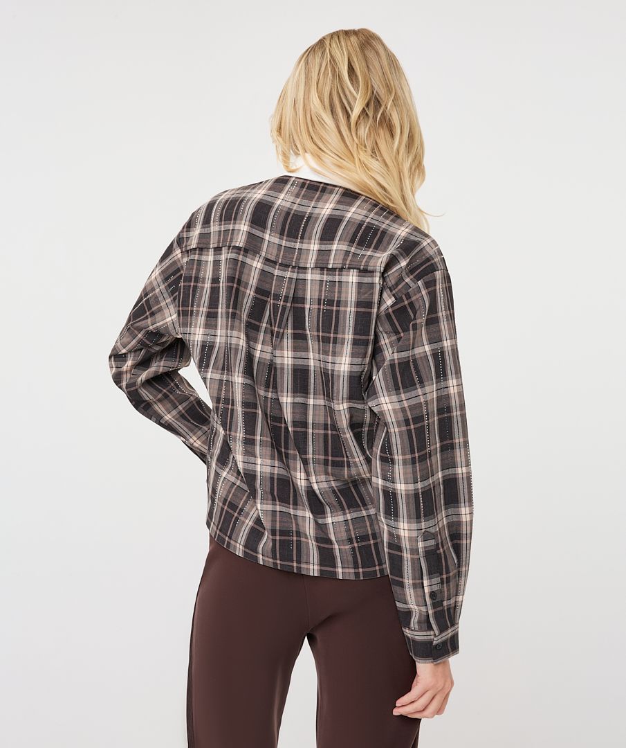 Plaid Short Check Blouse