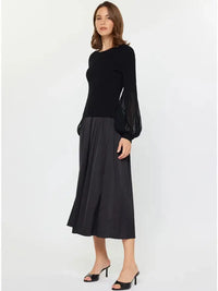 Sheer Detail Sweater & Cami Dress Set Current Air